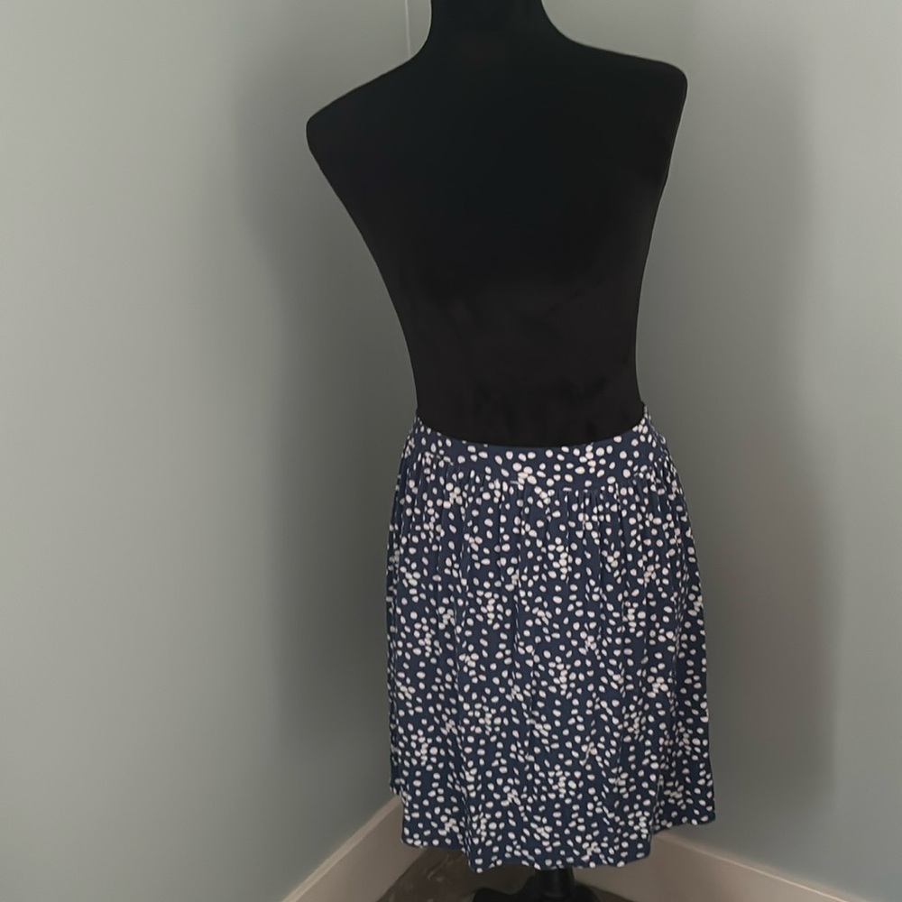 Blue polka dot skirt